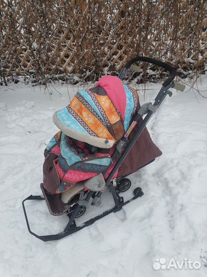 Санки коляска Ника детям 7