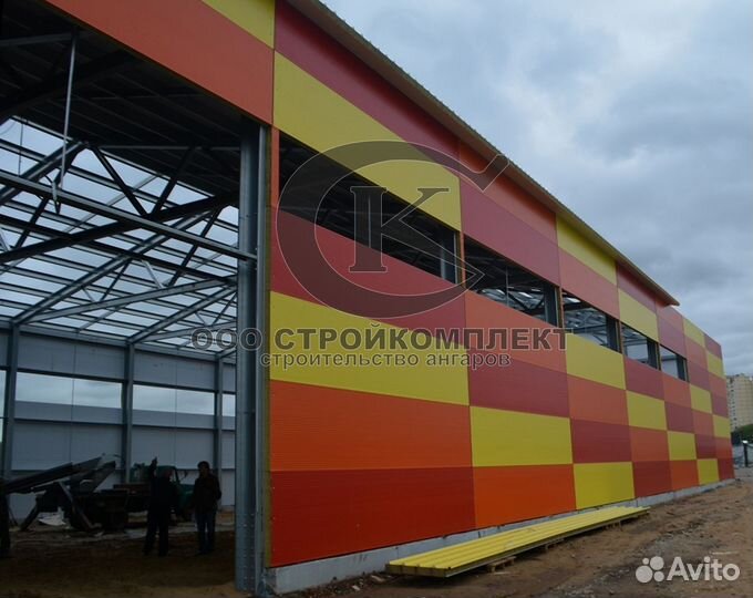 Ангары из сендвич панели xc1065