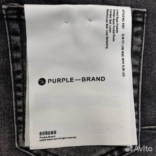 Джинсы Purple Brand PU112 темно-серые слим фит