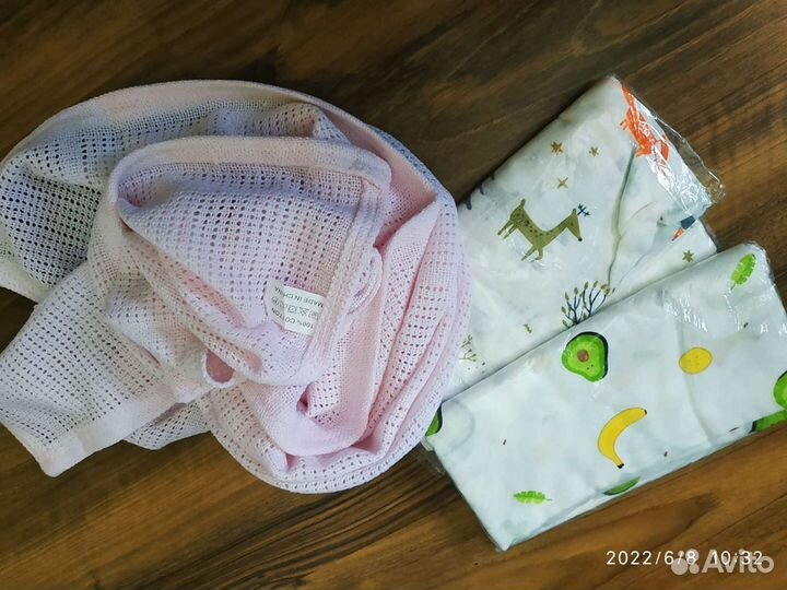 Плед для новорожденных,на выписку, Муслин пеленки