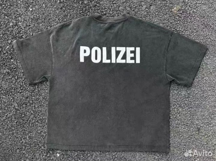 Футболка Polizei Vetements cropped fit