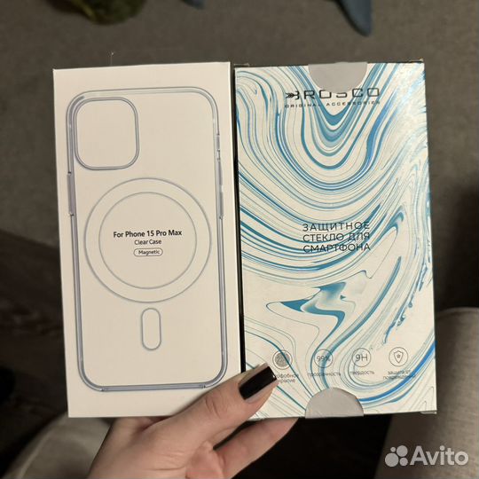 Чехол и стекло на iPhone 15 pro max