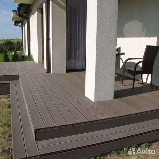 Террасная Доска дпк Цвет: Венге