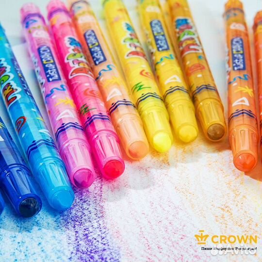 Карандаши восковые Crown 8 цветов