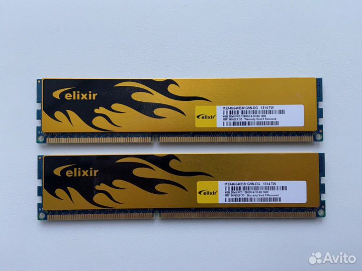 Оперативная память Elixir DDR3 8гб (4гбх2) 1600Mhz