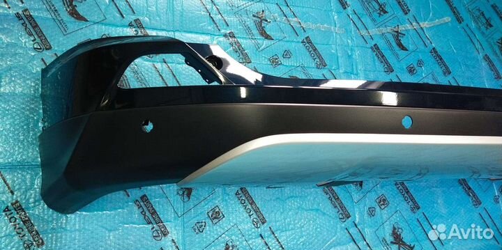 Бампер рав 4 4 с юбкой под датчики и спойлером 221