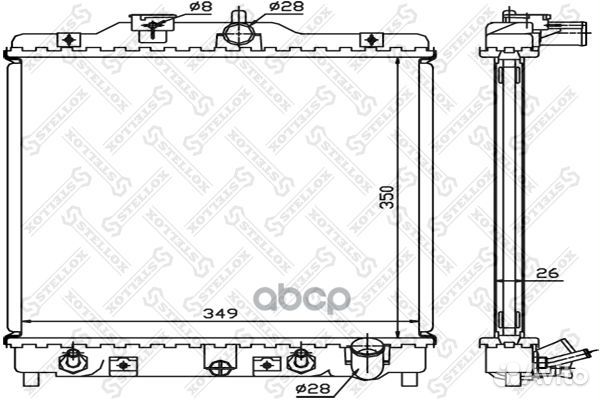 10-25103-SX радиатор системы охлаждения Honda