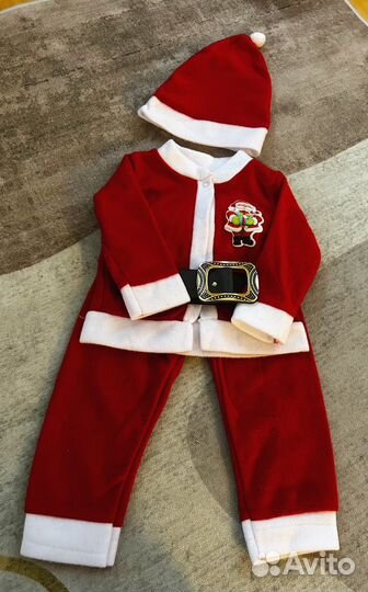Новогодний костюм деда мороза 80 86