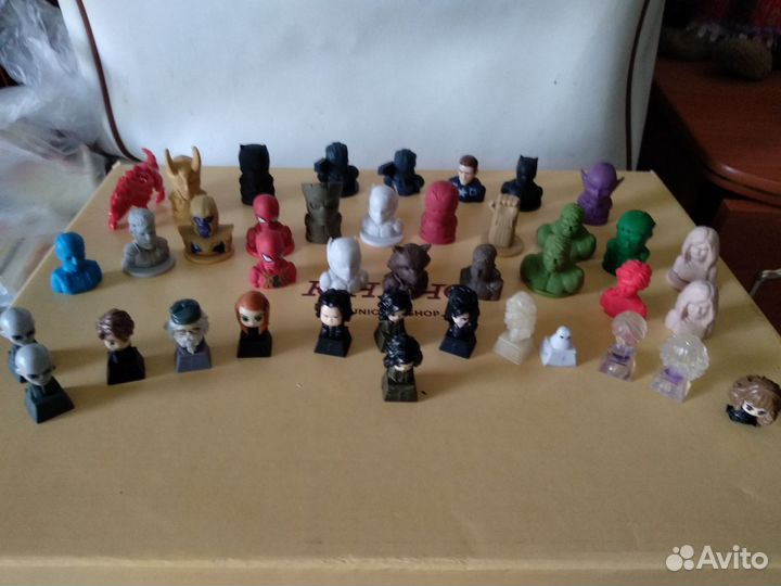 Фигурки супергероев Марвел и Гарри Потер