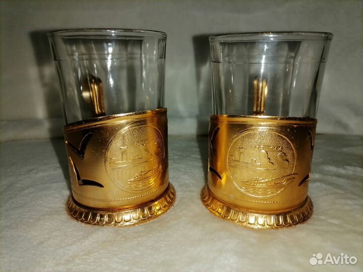 Подстаканники + стаканы СССР