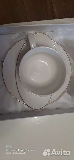 Чашка с блюдцем фарфор