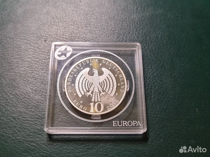 Монета Германия 10 евро 2004 G Серебро UNC