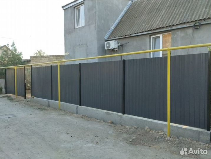 Забор из профнастила под ключ