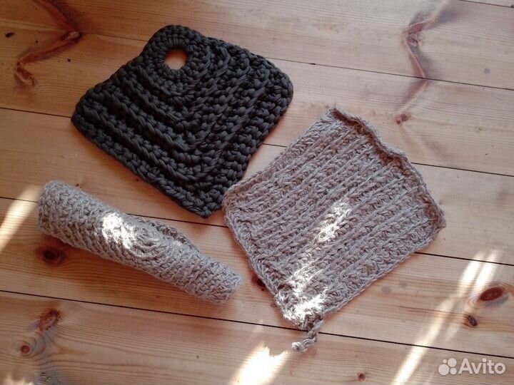 2салфетки из джута +прихватка ручная работа