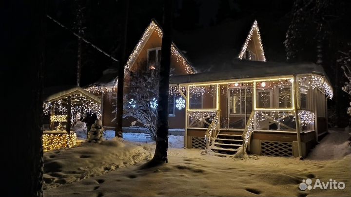 Гирлянда уличная Бахрома 3,15 метра толстый каучук