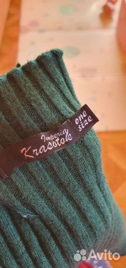 Платье зеленое mini вязаное размер 38-42