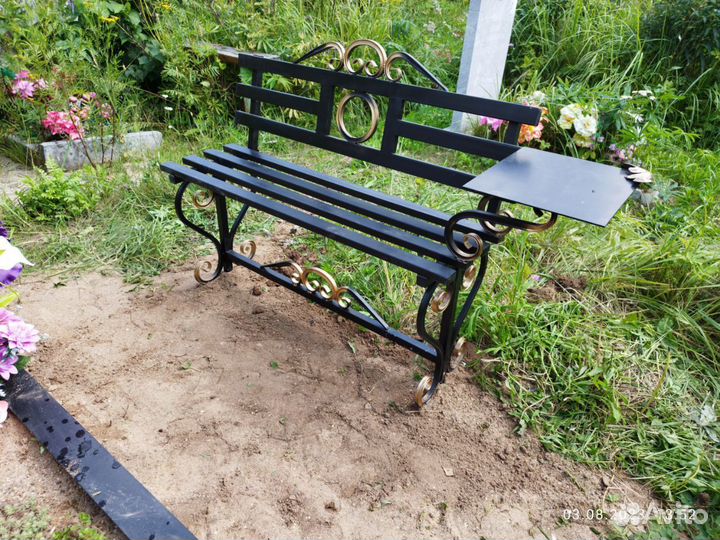 Стол/лавочка на кладбище /установка