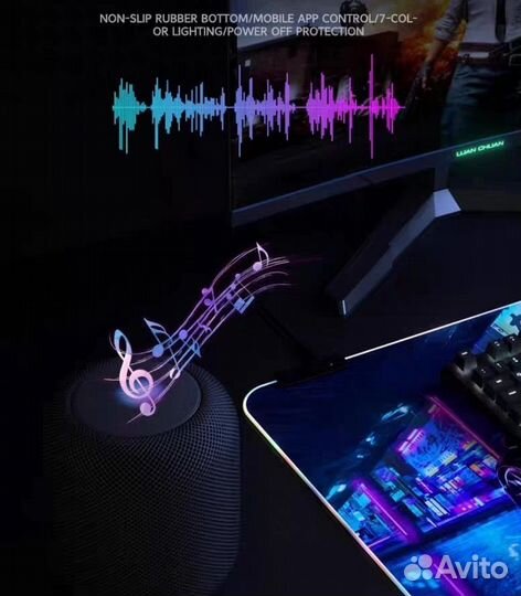 Качественный Коврик для мыши с RGB подсветкой