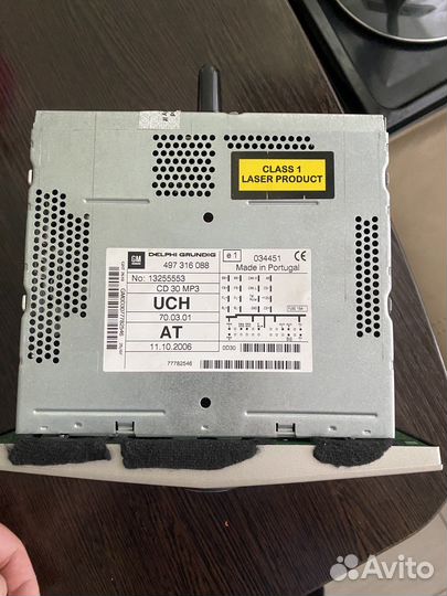 Магнитола на opel астра h CD30 mp3 с AUX