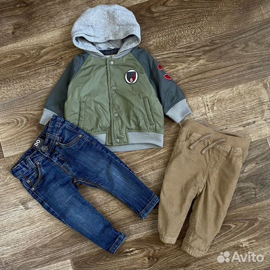Пакетом Куртка джинсы 68-74 3-6-9 мес одежда для м