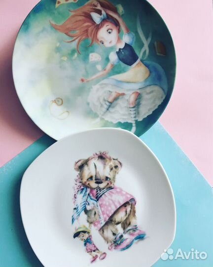 Фотопечать кружках,тарелках.Горячая деколь