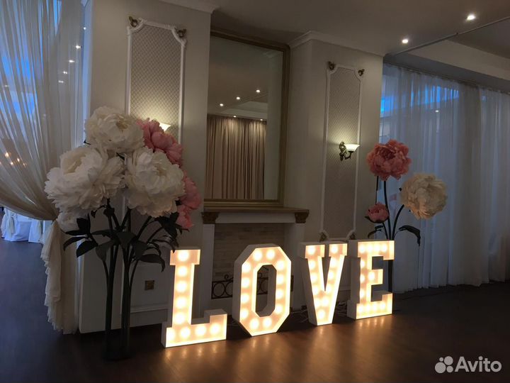 Аренда фотозоны большие Цветы на свадьбу