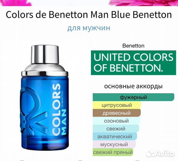 Мужские духи Colors de Benetton Blue 100 мл