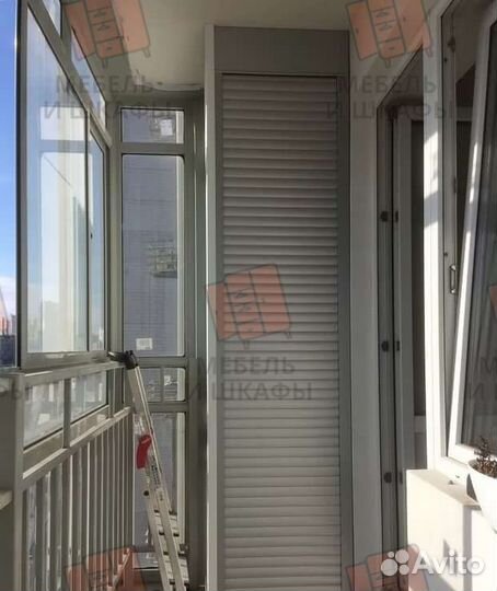 Шкаф на балкон с рольставнями по вашим размерам