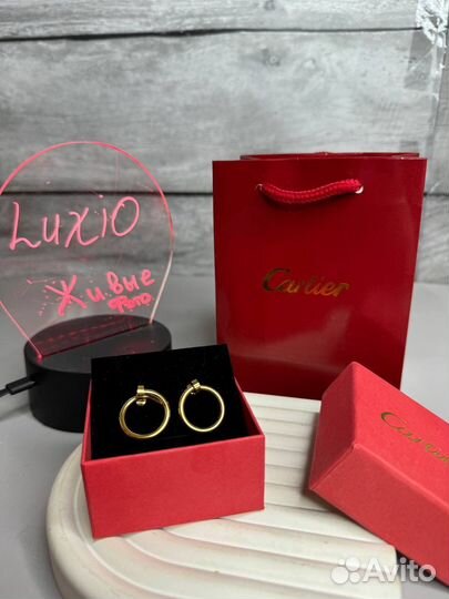 Серьги cartier гвоздь