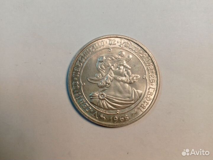 Монета серебро Португалия