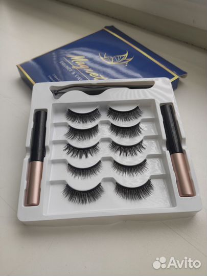 Ресницы на магнитах с подводкой 5 пар
