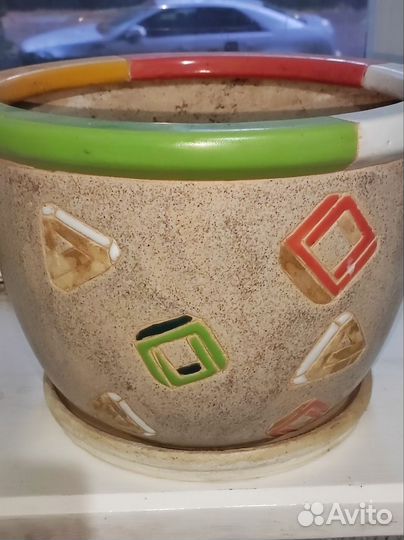 Горшок керамический большой