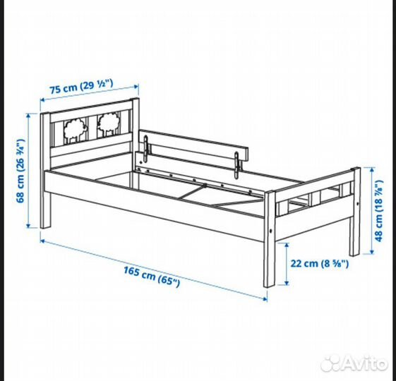 Кровать одноярусная Икеа Криттер- IKEA Kritter