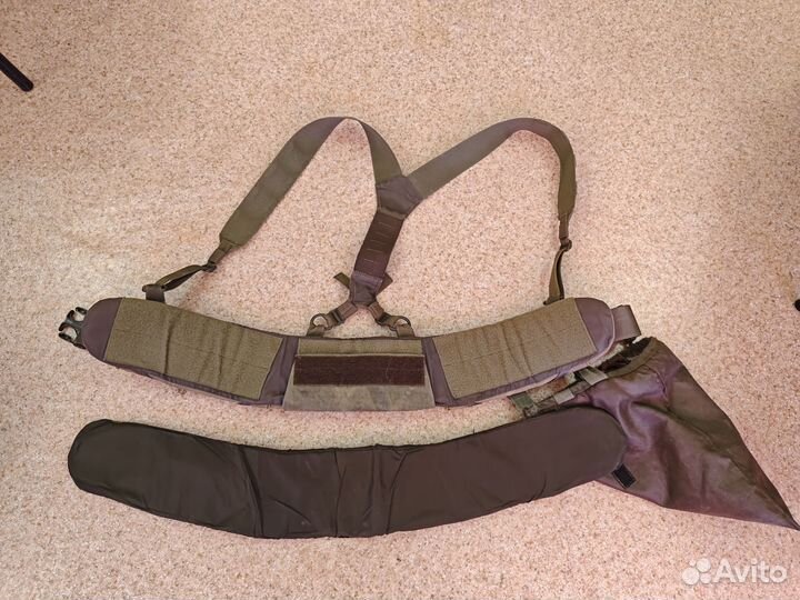 Боевой тактический пояс мох с баллистикой