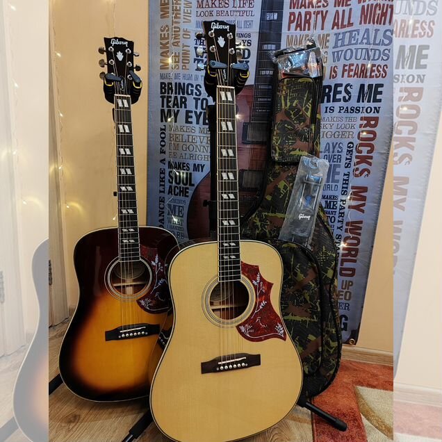 Акустическая гитара Gibson hummingbird new +чехол
