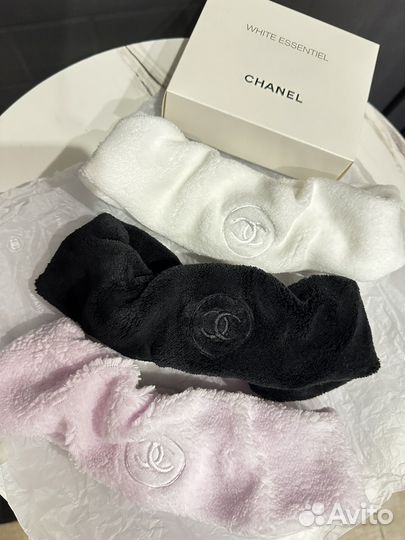 Махровая повязка на голову Chanel