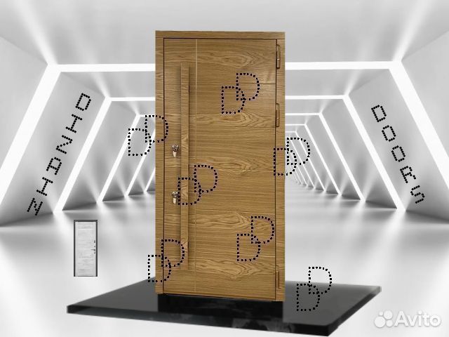 Трехконтурная входная дверь отделка шпон