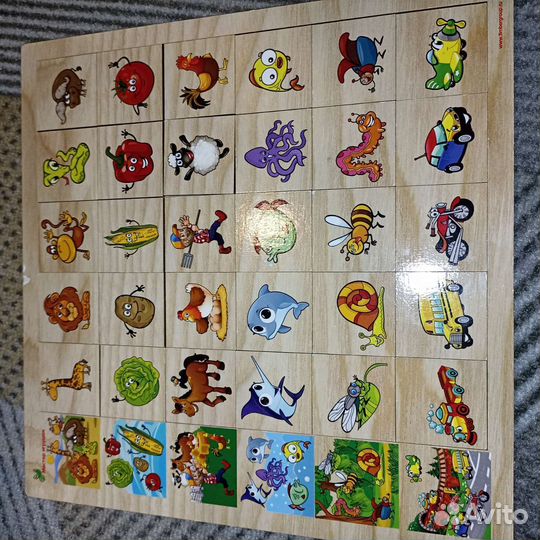 Деревянная игрушка развивашка, наподобие пазлов