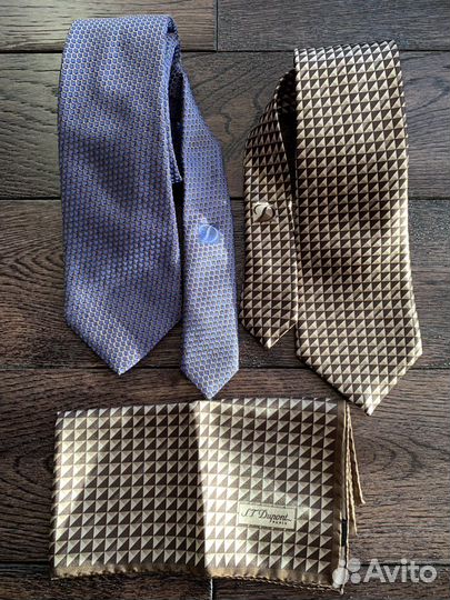 Галстуки S.T.Dupont 8шт и Olymp 2шт