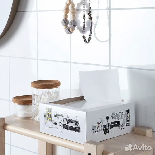 Новые бумажные салфетки и б/у салфетницы, IKEA