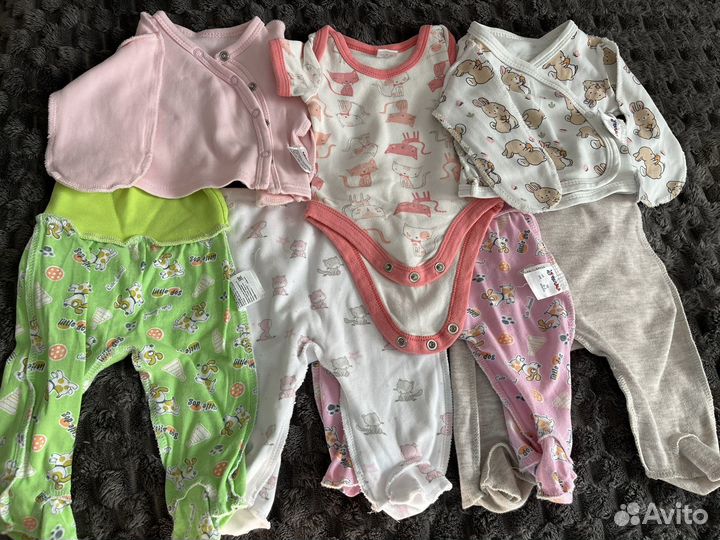 Одежда для новорожденных пакетом 56 размер