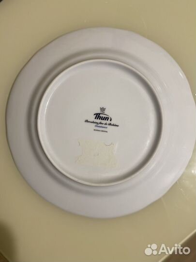 Тарелка thun констанция золотая ниточка