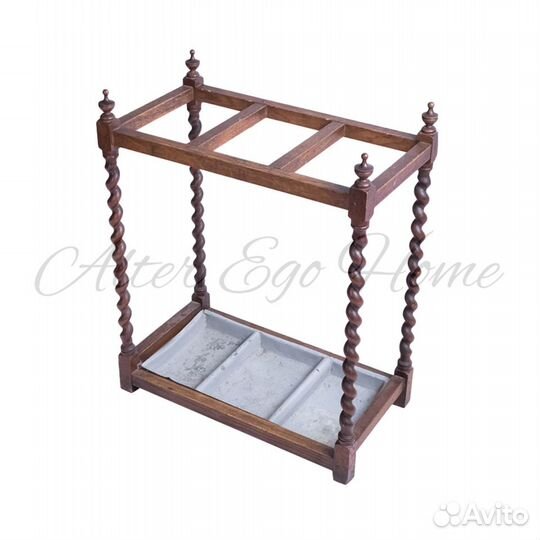 Старинная подставка для зонтов с витыми устоями