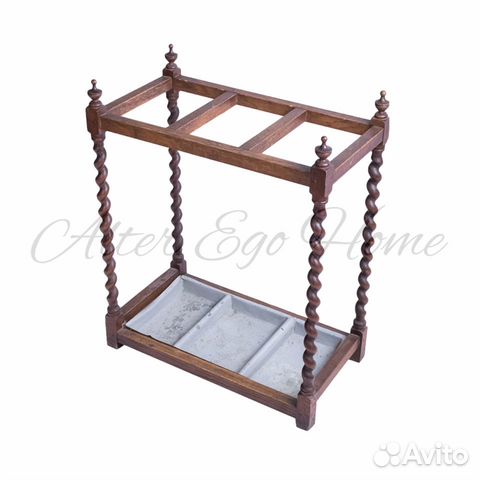 Старинная подставка для зонтов с витыми устоями