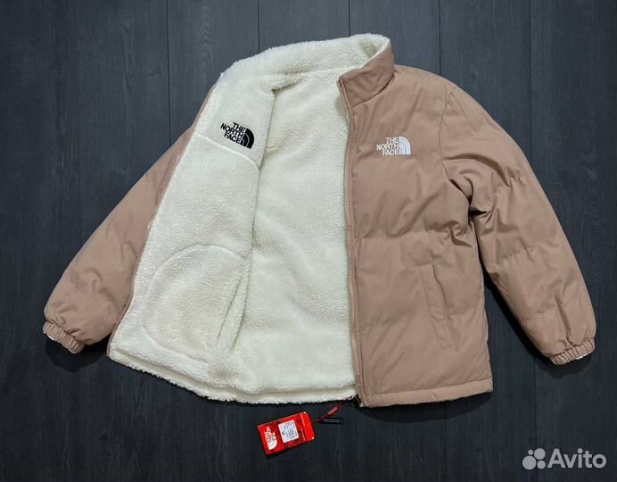 Куртка the north face барашек двусторонняя