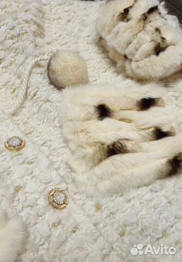 Зимняя накидка с мехом