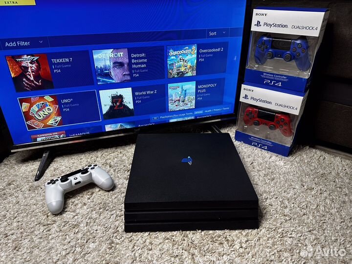 Sony playstation 4 pro FIFA23 + куча игр