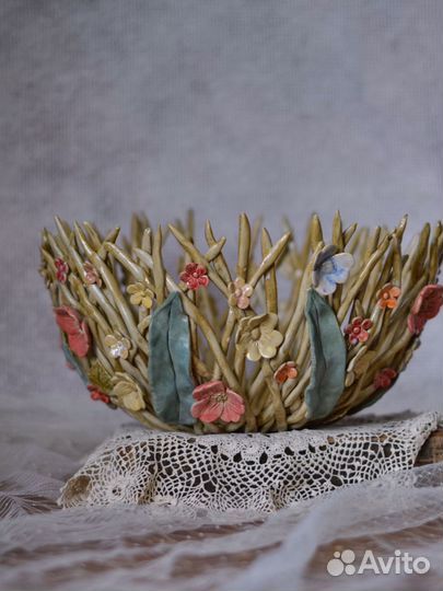 Ваза керамическая ручная работа фруктовница