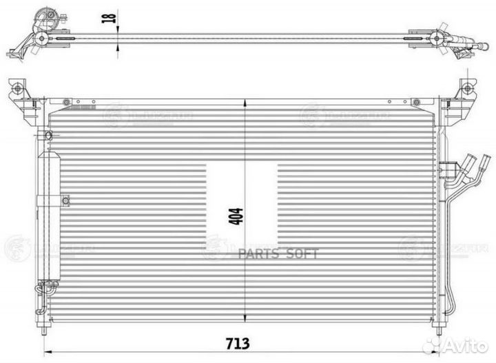 Luzar lrac1455 Радиатор кондиц. для а/м Infiniti F