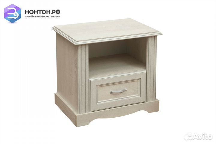 Тумба прикроватная Сохо 32.17 бетон пайн белый